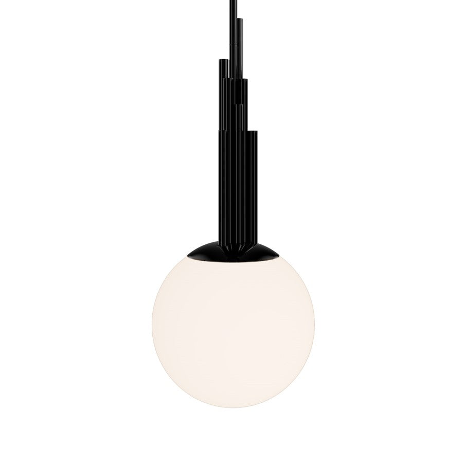 Modern Forms Sybil 10" LED Mini-Pendant/2700K, BK NK/Opal - PD-60510-27-NB