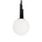 Modern Forms Sybil 10" LED Mini-Pendant, 2700K, BK Nickel/Opal