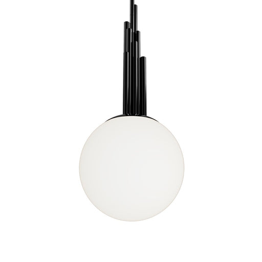 Modern Forms Sybil 10" LED Mini-Pendant, 2700K, BK Nickel/Opal