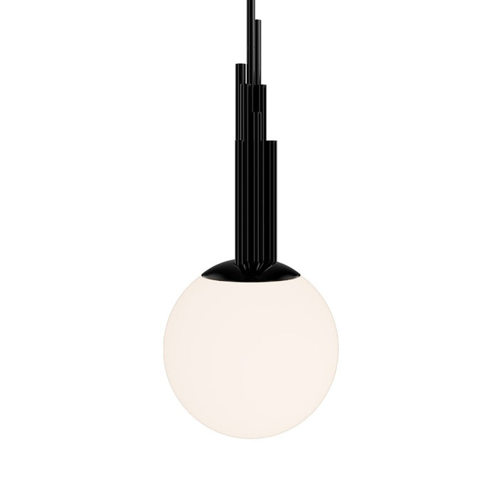 Modern Forms Sybil 10" LED Mini-Pendant/3000K, BK NK/Opal - PD-60510-30-NB