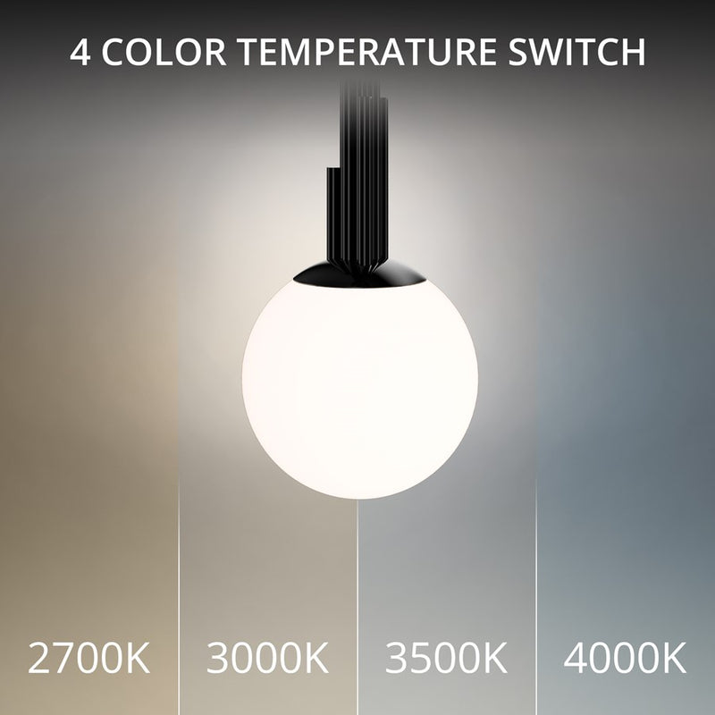 Modern Forms Sybil 10" LED Mini-Pendant, 3000K, BK Nickel/Opal
