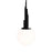 Modern Forms Sybil 10" LED Mini-Pendant, 3500K, BK Nickel/Opal