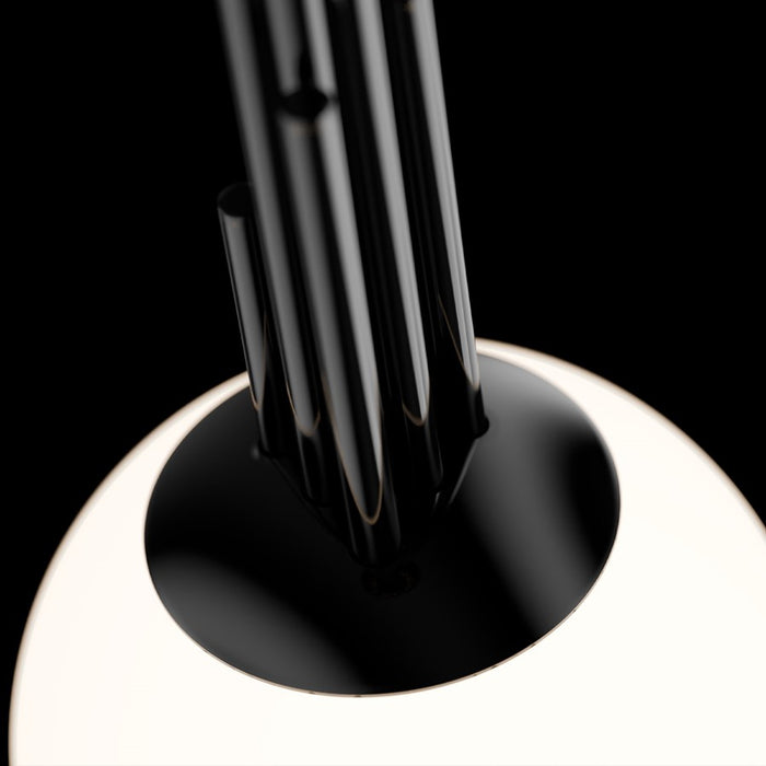 Modern Forms Sybil 10" LED Mini-Pendant, 3500K, BK Nickel/Opal