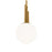 Modern Forms Sybil 1Lt 10" LED Mini-Pendant, Aged Brass/Opal