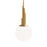 Modern Forms Sybil 1Lt 10" LED Mini-Pendant, Aged Brass/Opal