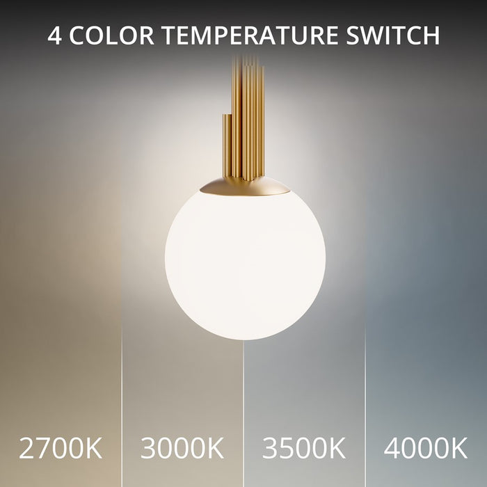 Modern Forms Sybil 1Lt 10" LED Mini-Pendant, Aged Brass/Opal