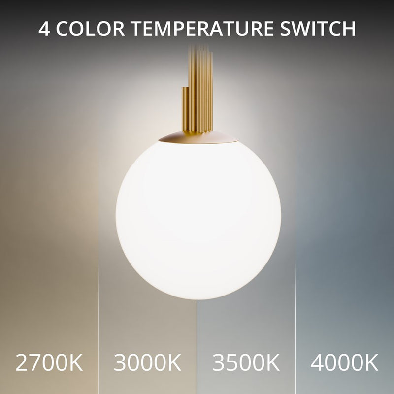 Modern Forms Sybil 1Lt 14" LED Pendant, 2700K, Aged Brass/Opal