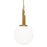 Modern Forms Sybil 1Lt 14" LED Pendant/3000K, Aged Brass/Opal - PD-60514-30-AB