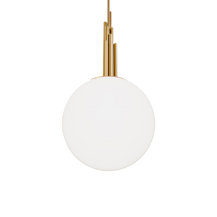 Modern Forms Sybil 1Lt 14" LED Pendant, 3000K, Aged Brass/Opal