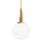 Modern Forms Sybil 1Lt 14" LED Pendant, 3500K, Aged Brass/Opal