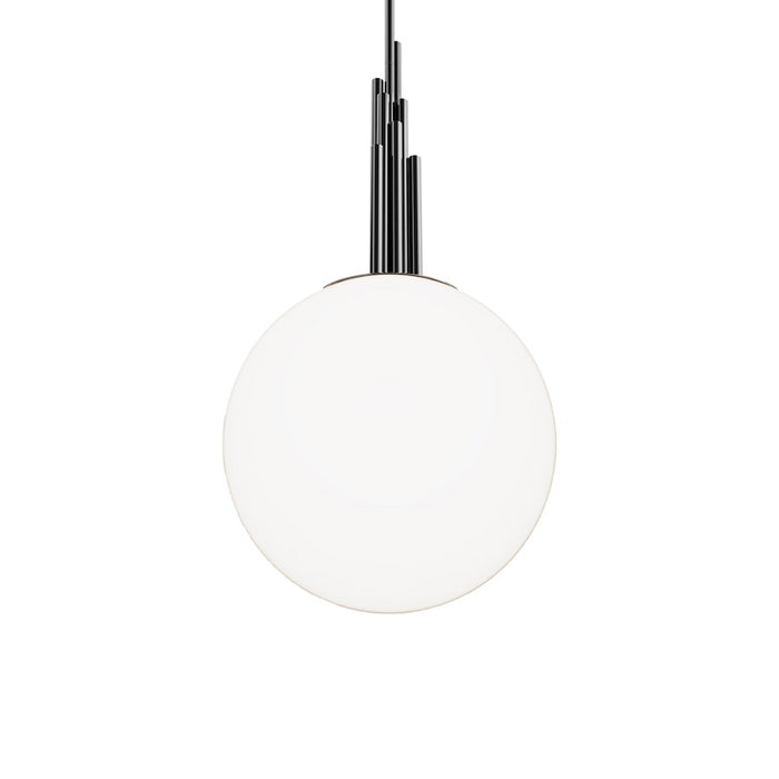 Modern Forms Sybil 1Lt 14" LED Pendant, 3500K, Black Nickel/Opal