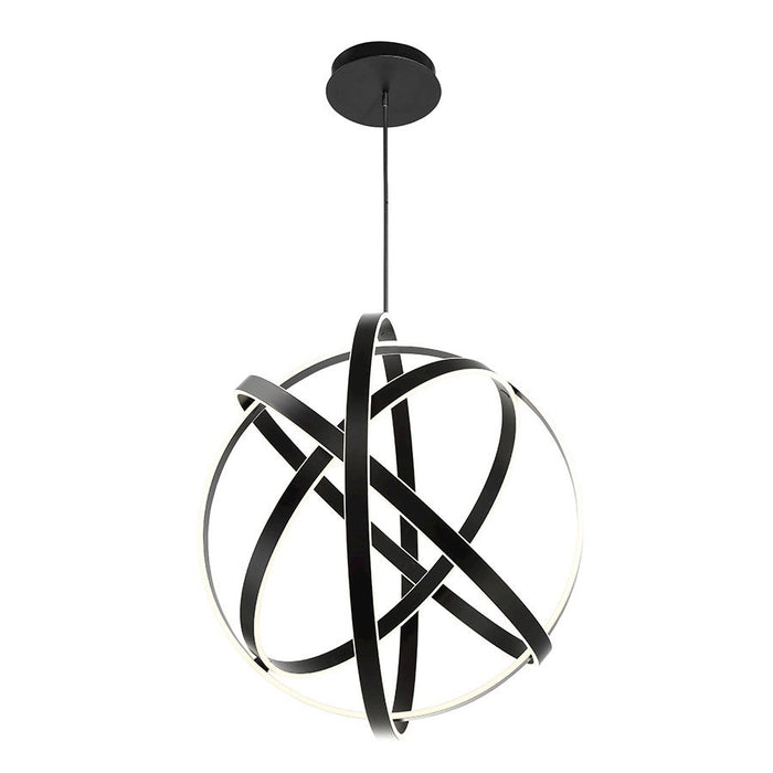 Modern Forms Kinetic 1Lt 38" LED Adj Chandelier/3500K, Black - PD-61738-BK