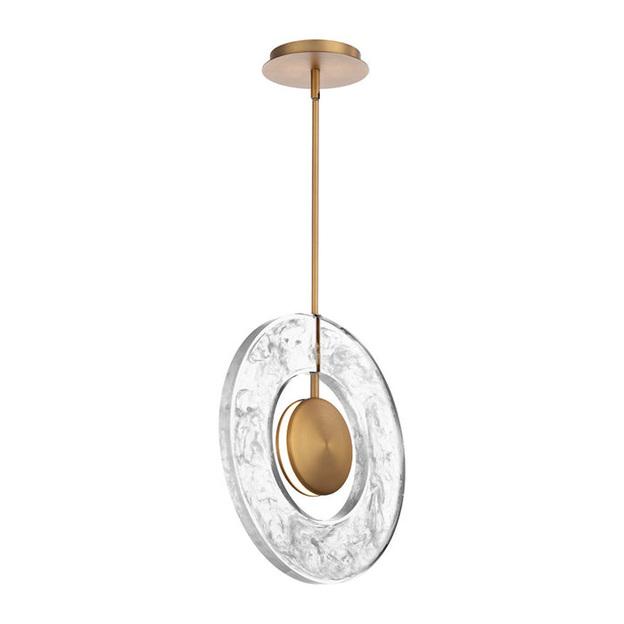 Modern Forms Cymbal 1Lt 14" LED Round Pendant/3000K, Brass - PD-62114-AB