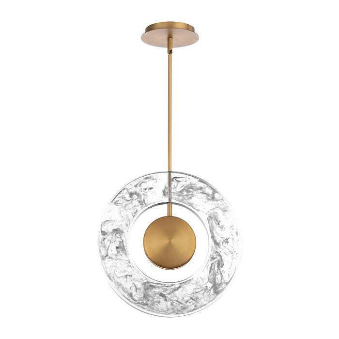 Modern Forms Cymbal 1Lt 14" LED Round Pendant/3000K, Brass