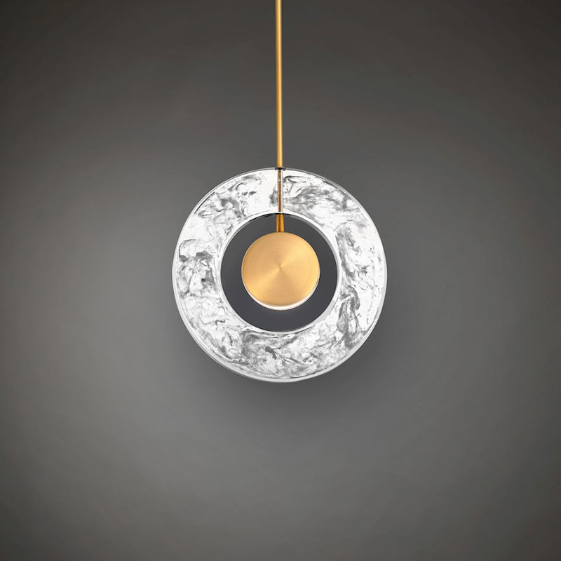 Modern Forms Cymbal 1Lt 14" LED Round Pendant/3000K, Brass