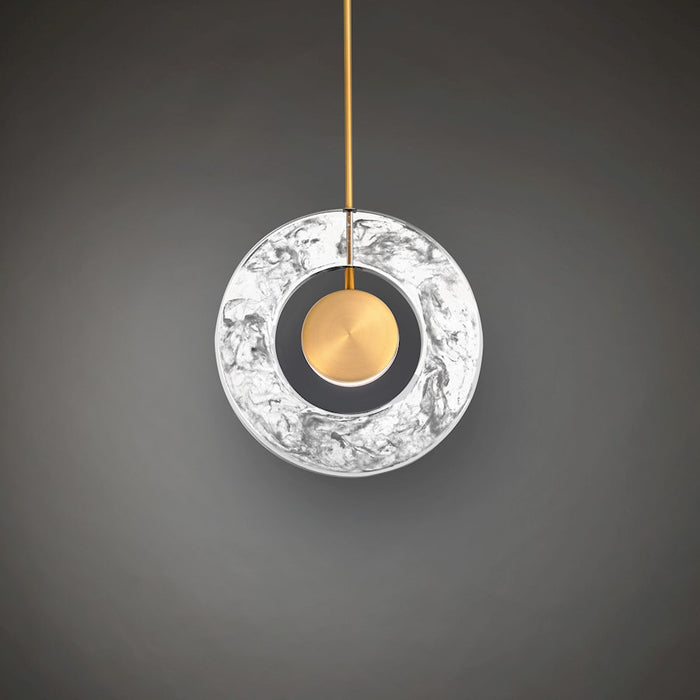 Modern Forms Cymbal 1Lt 14" LED Round Pendant/3000K, Brass