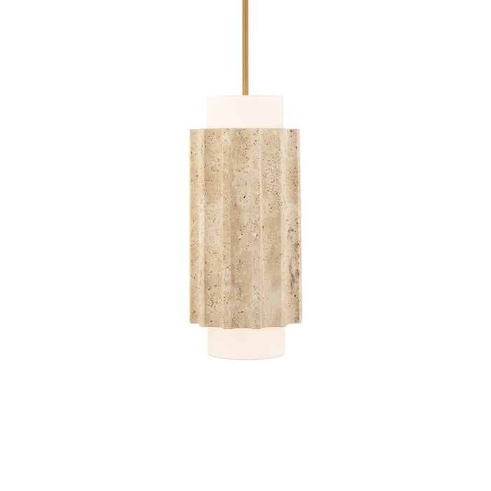Modern Forms Caviar 7" LED Mini-Pendant, 2700K, Beige/Brass