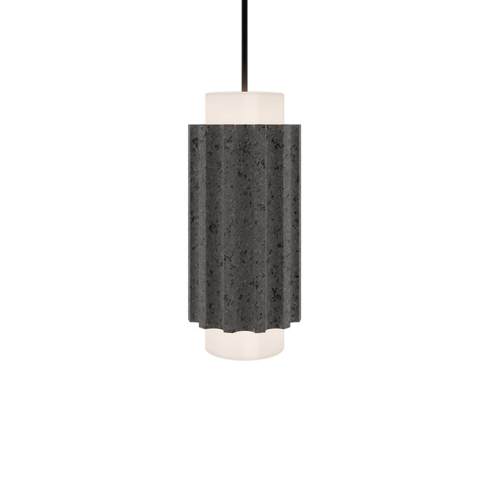 Modern Forms Caviar 7" LED Mini-Pendant, 3000K, Bassalt/Black