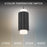 Modern Forms Caviar 7" LED Mini-Pendant, 3000K, Bassalt/Black