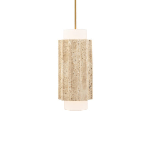 Modern Forms Caviar 7" LED Mini-Pendant, 3000K, Beige/Brass