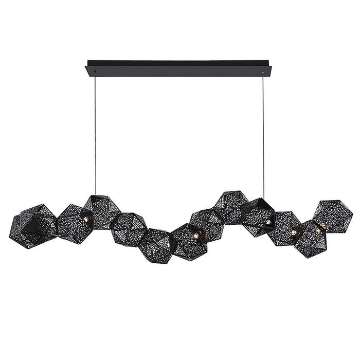 Modern Forms Riddle 13 Light LED Linear Pendant/3000K, Black