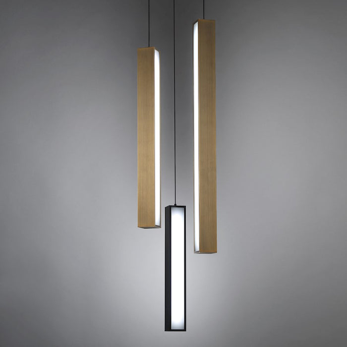 Modern Forms Chaos LED 3Lt Round Pendant/3000K, Black/Brass