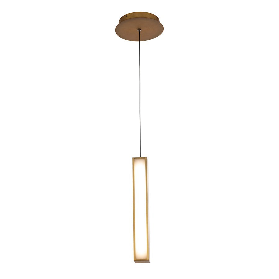 Modern Forms Chaos 1Lt 14" LED 1Lt Pendant/3000K, Brass - PD-64814-AB