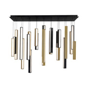 Modern Forms Chaos 23Lt 54" LED Linear Pendant/3000K, #N/A - PD-64823L-BK-AB-BK