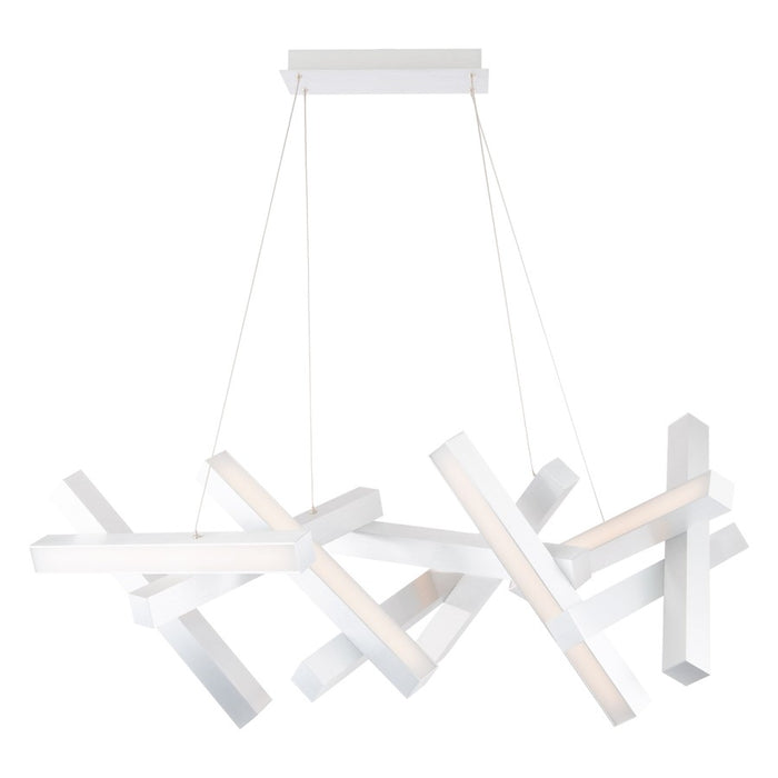 Modern Forms Chaos 11Lt 48" LED Linear Chandelier/3000K, Aluminum