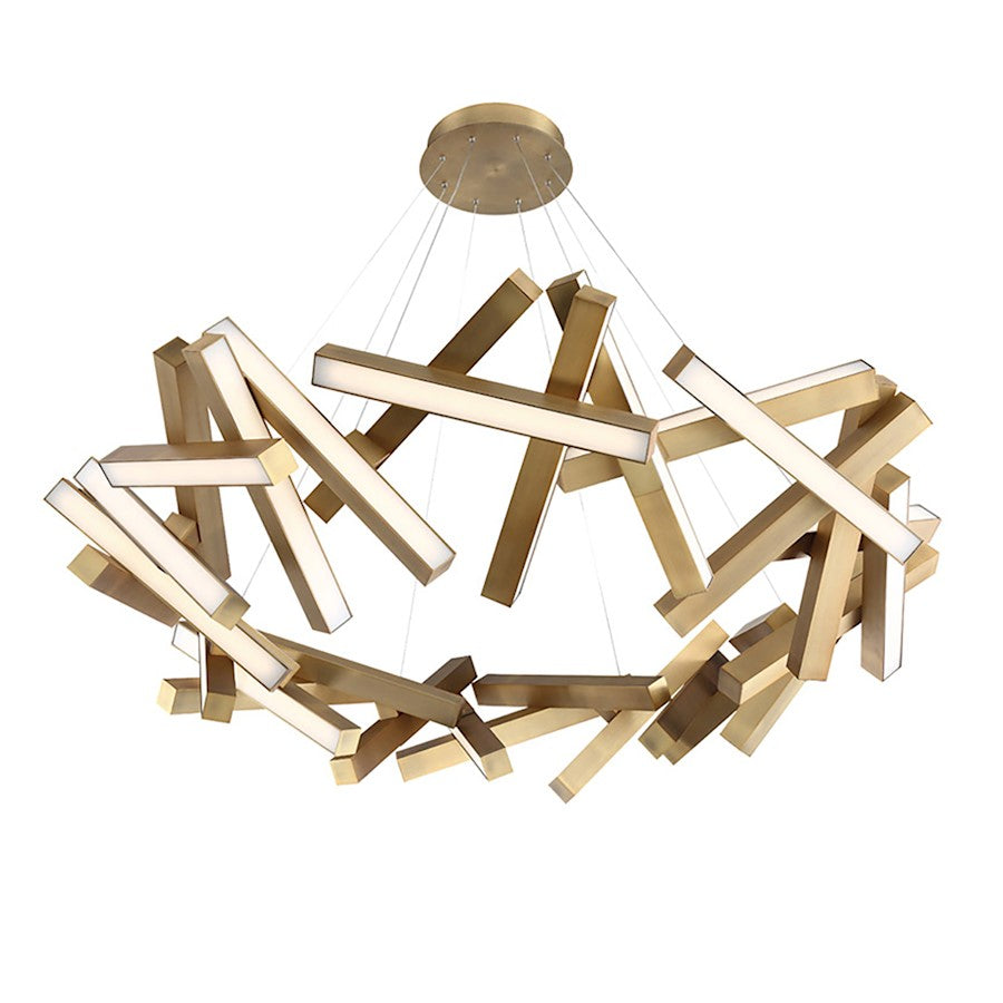 Modern Forms Chaos 31Lt 60" LED Round Chandelier/3000K, Brass - PD-64861-AB