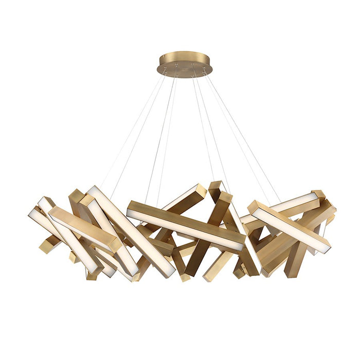 Modern Forms Chaos 31Lt 60" LED Round Chandelier/3000K, Brass