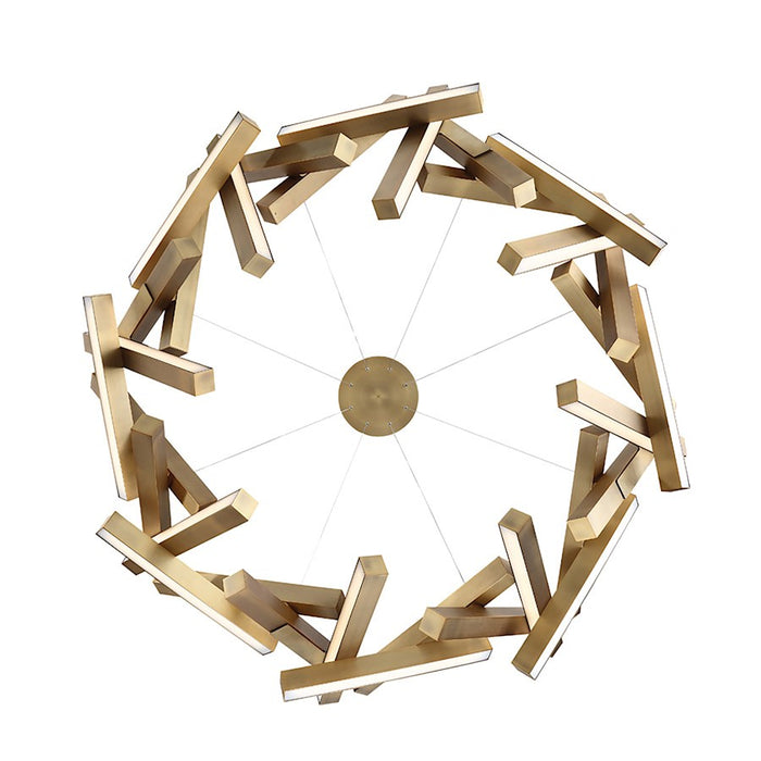 Modern Forms Chaos 31Lt 60" LED Round Chandelier/3000K, Brass