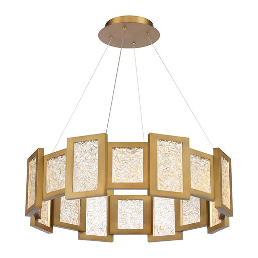 Modern Forms Fury 16Lt 28" LED Round Chandelier/3000K, Brass - PD-66028-AB