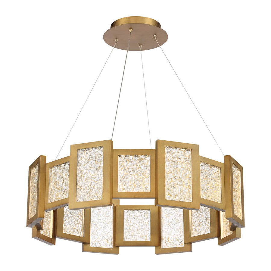 Modern Forms Fury 16Lt 28" LED Round Chandelier/3000K, Brass - PD-66028-AB