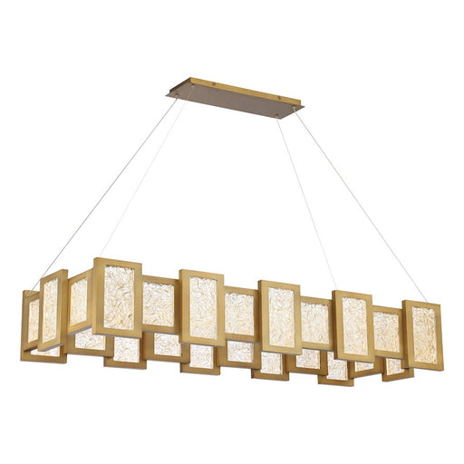 Modern Forms Fury 24Lt 48" LED Rectangular Chandelier/3000K, Brass - PD-66048-AB