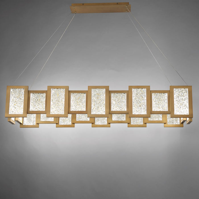 Modern Forms Fury 24Lt 48" LED Rectangular Chandelier/3000K, Brass