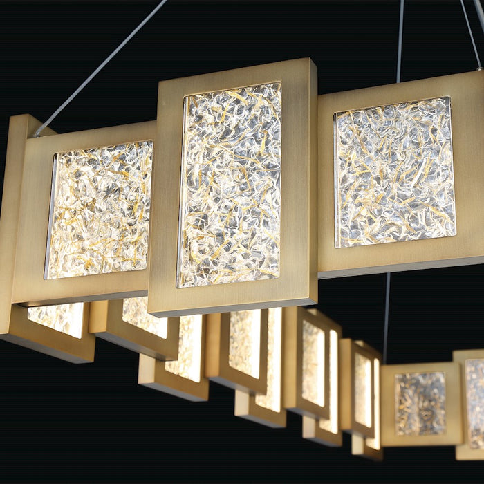 Modern Forms Fury 24Lt 48" LED Rectangular Chandelier/3000K, Brass