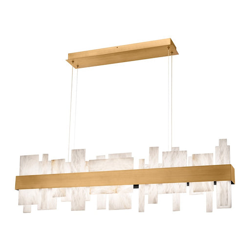 Modern Forms Acropolis 46" LED Linear Chandelier/3000K, BS/Alabast - PD-68146-AB