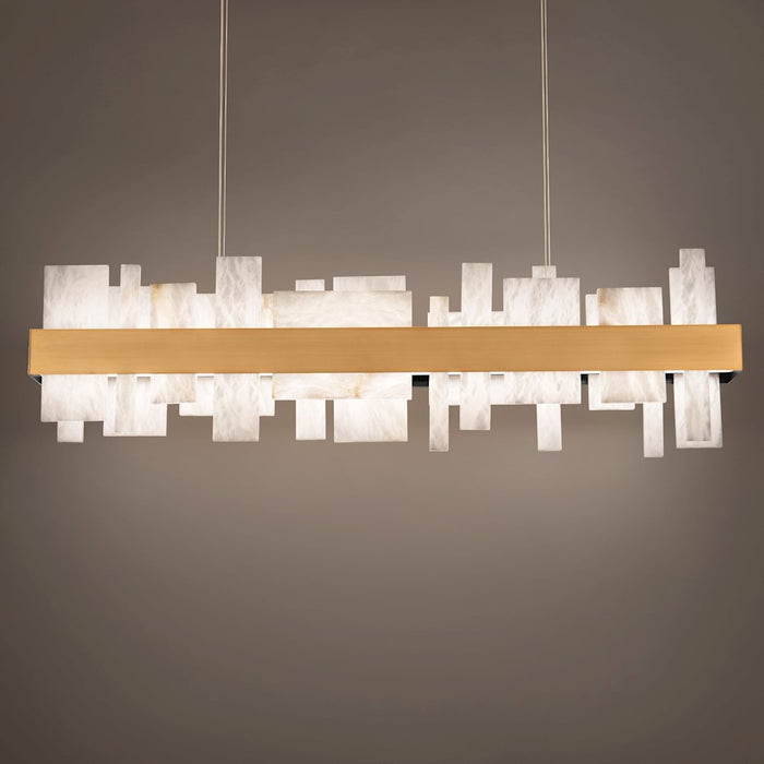 Modern Forms Acropolis 46" LED Linear Chandelier/3000K, BS/Alabast