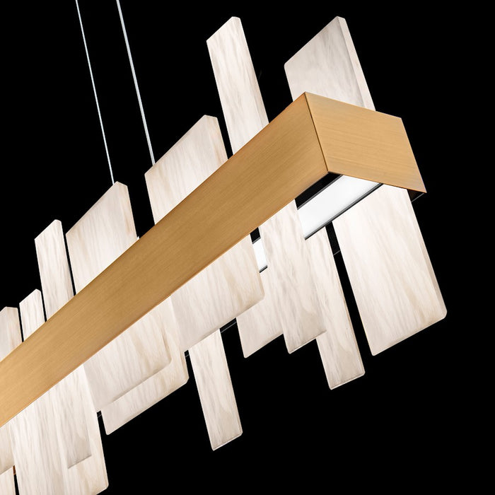 Modern Forms Acropolis 46" LED Linear Chandelier/3000K, BS/Alabast