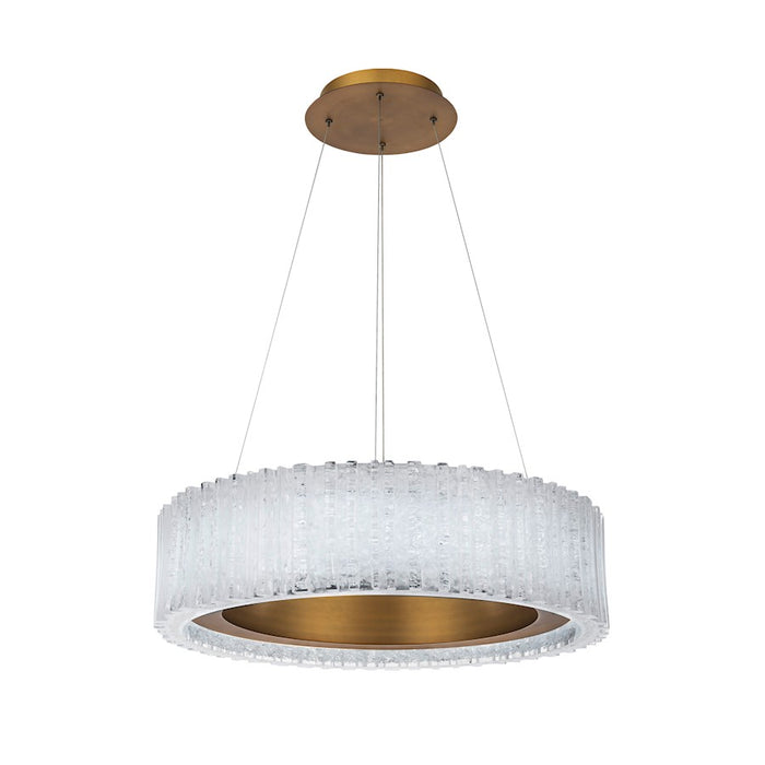 Modern Forms Rhiannon 1Lt 28" LED RD Chandelier/3000K , BS/Crystal - PD-70128-AB