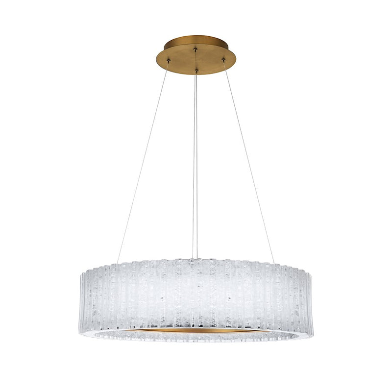 Modern Forms Rhiannon 1Lt 28" LED RD Chandelier/3000K , BS/Crystal