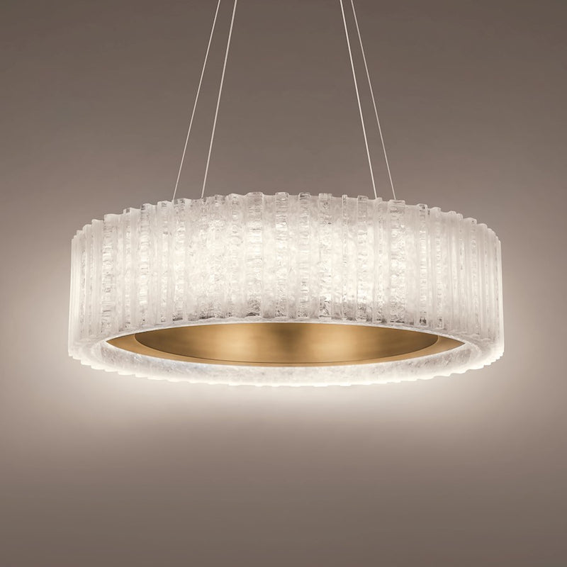 Modern Forms Rhiannon 1Lt 28" LED RD Chandelier/3000K , BS/Crystal