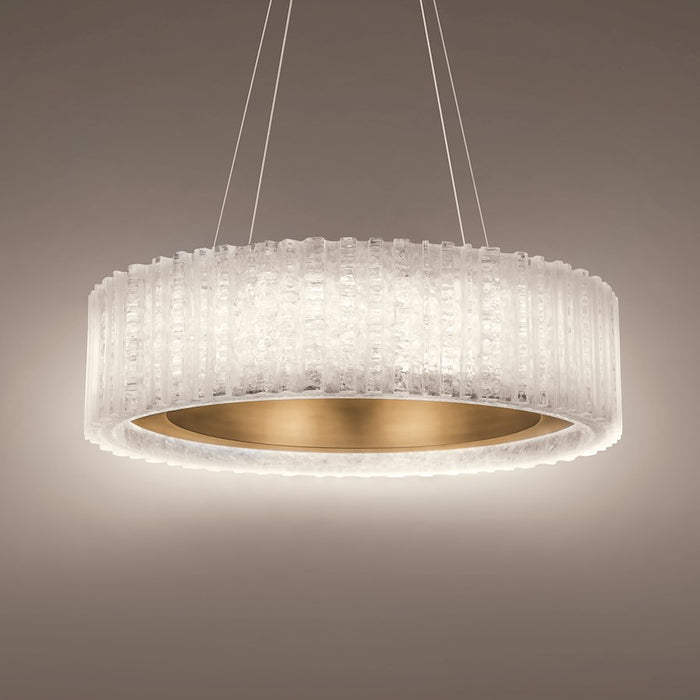 Modern Forms Rhiannon 1Lt 28" LED RD Chandelier/3000K , BS/Crystal