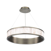 Modern Forms Coliseo 28" LED RD Chandelier/3000K , NK/Alabaster - PD-72128-AN