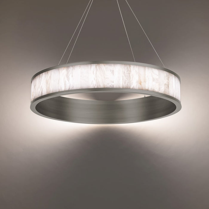 Modern Forms Coliseo 28" LED RD Chandelier/3000K , NK/Alabaster