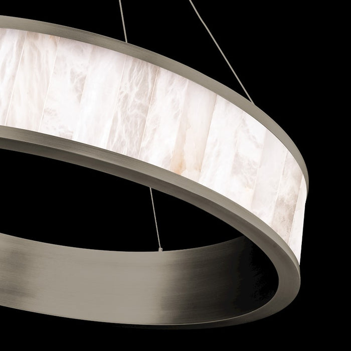 Modern Forms Coliseo 28" LED RD Chandelier/3000K , NK/Alabaster