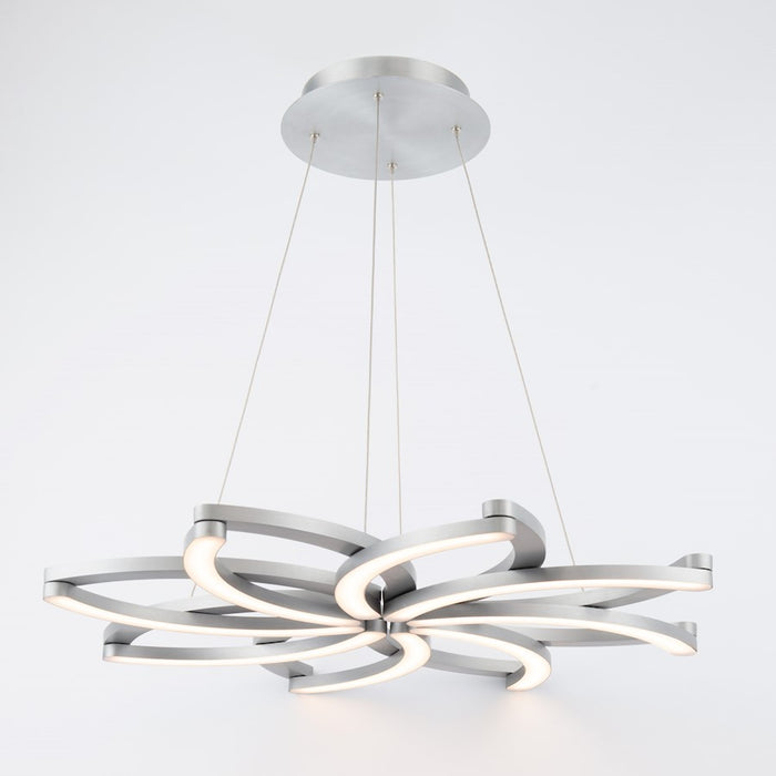 Modern Forms Bloom 1Lt 32" Articulating Chandelier/3000K, Aluminum