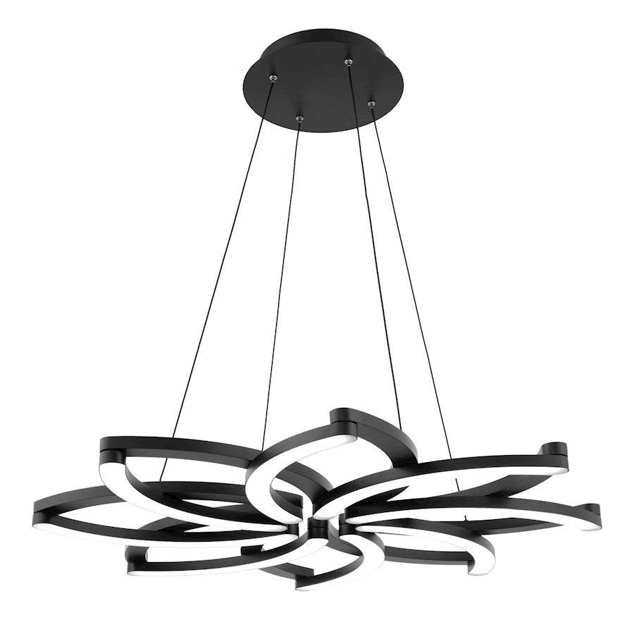 Modern Forms Bloom 1Lt 32" Articulating Chandelier/3000K, Black - PD-73032-BK