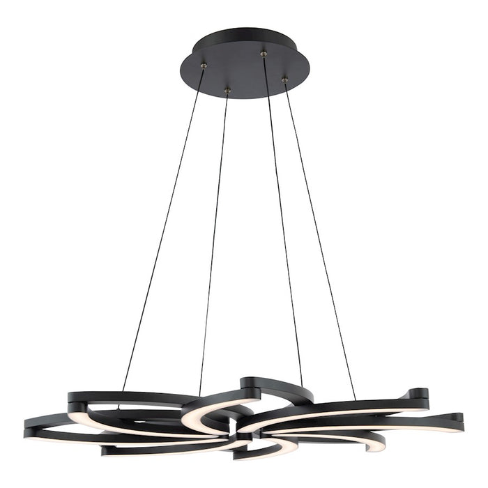 Modern Forms Bloom 1Lt 32" Articulating Chandelier/3000K, Black